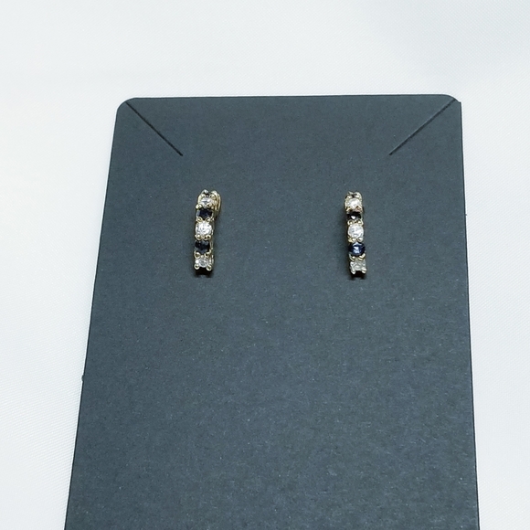 Rhinestone Hoop Earrings - Picture 2 of 6